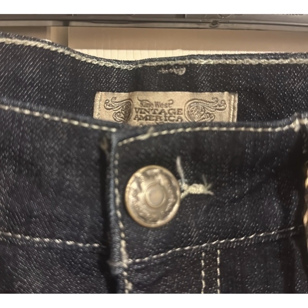 Nine West Vintage America Vintage Cropped Blue Jeans Size Missy 10/30 - Picture 2 of 9